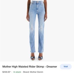 Mother High Waisted Rider Skimp Jeans